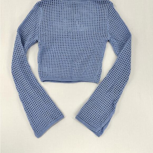 Square neck open knit sweater Blue/Dynamite - Picture 5 of 5